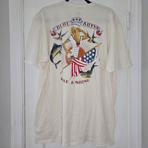 Blue Abyss Surf Supply White Nautical Graphic T-Shirt - Men's XL